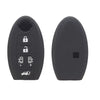 A black silicone cover for a universal car key fob, showing various key icons and a cutout.