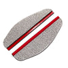 A pair of rhinestone car rain shield visors with red trim are shown against a white background.