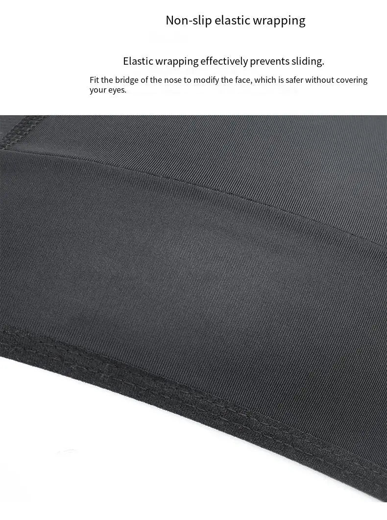 Close-up view of a black elastic wrapping product used for non-slip fitting.