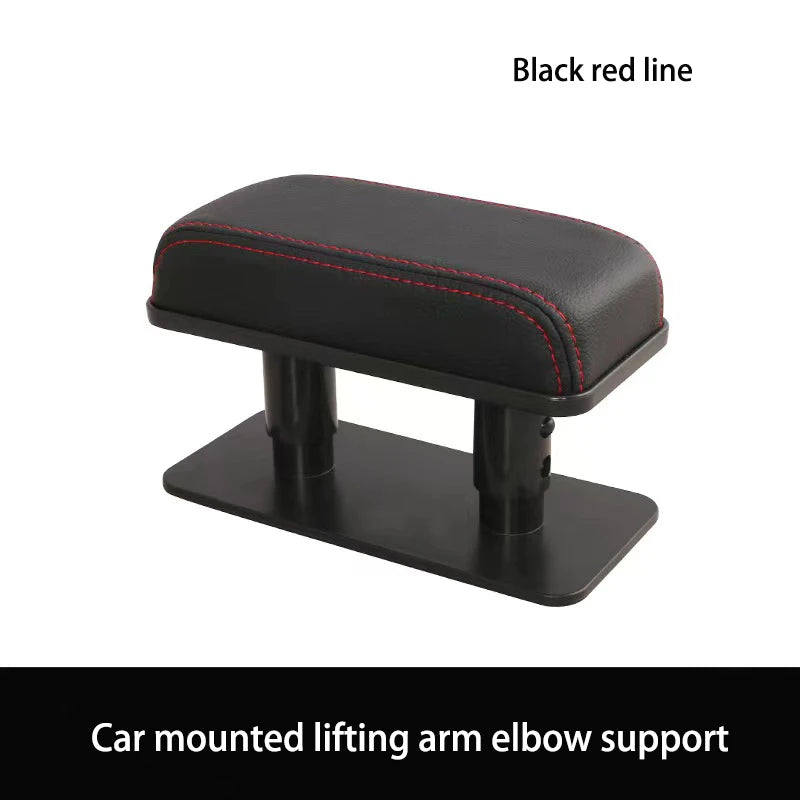 Black red line car mounted lifting arm elbow support cushion for driving comfort