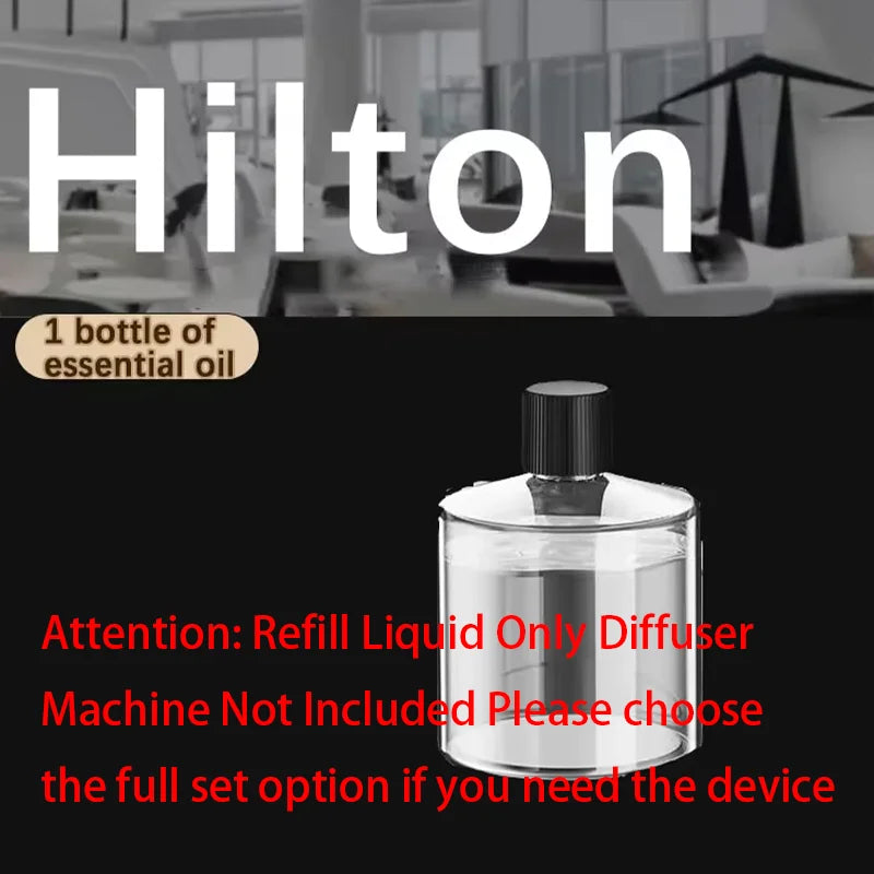 A glass essential oil diffuser bottle with a silver cap and liquid inside.