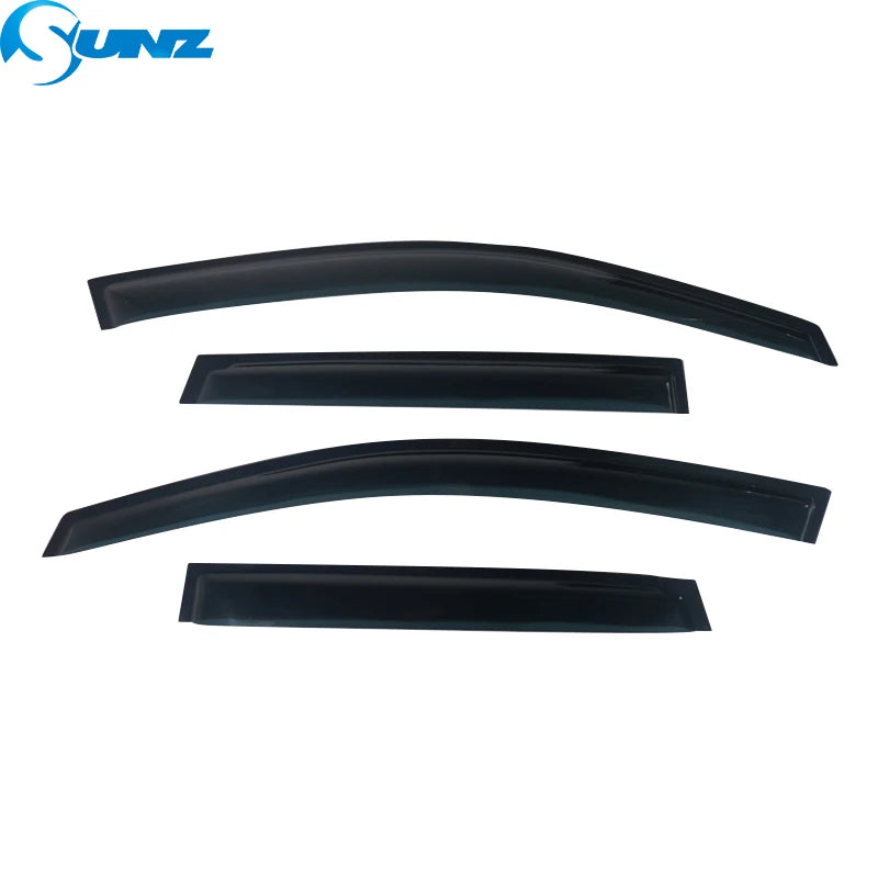 Three black car window visors for Honda Fit/Jazz vehicles.