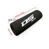 Black motorcycle handlebar grip cover with dimensions marked for a DS 900 model.
