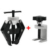A heavy-duty wiper arm removal tool shown with its disassembled components and a plus sign.