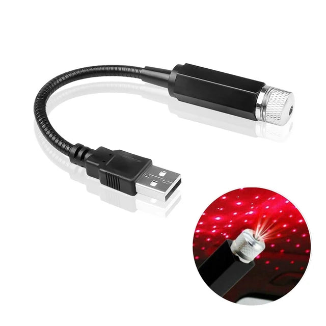 Projecteur ciel étoilé LED noir avec connecteur pour voiture et décoration de pièce