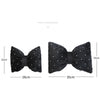 Black diamond rhinestone car neck pillow set in a bow shape