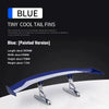 Blue painted tiny cool tail fins with metal mounting hardware