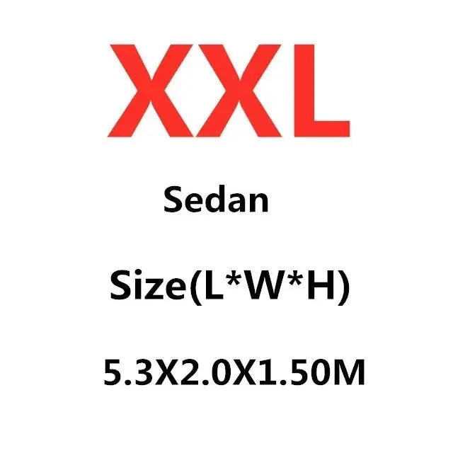 XXL Sedan car cover with dimensions 5.3x2.0x1.50m