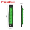 Lumière-marqueur rectangulaire verte LED, dimensions 0,94x0,96x0,20 pouces.