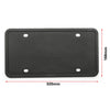 Black silicone license plate frame cover with mounting holes and dimensions 320mm by 168mm