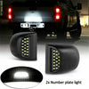 Two high brightness 18 LED number plate lights for trucks shown with a close-up view.