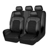Black 9-piece PU leather breathable car seat covers for SUV and sedan
