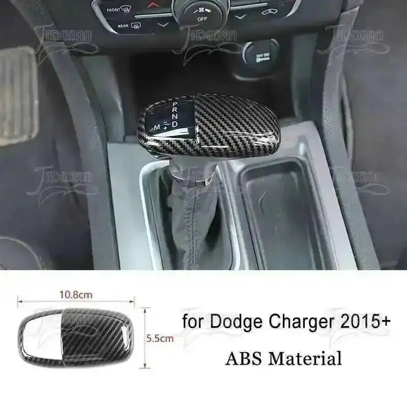 Carbon fiber trim piece for Dodge Charger interior decoration kit made of ABS material