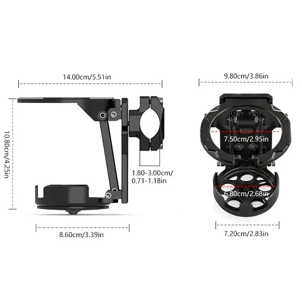 Porte-gobelet de moto réglable à 360 degrés avec système de serrage