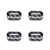 Two chrome window control button decoration covers for Jeep and Gladiator vehicles.