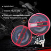 A red motorcycle Bluetooth speaker system featuring a metal shell and multiple audio features.