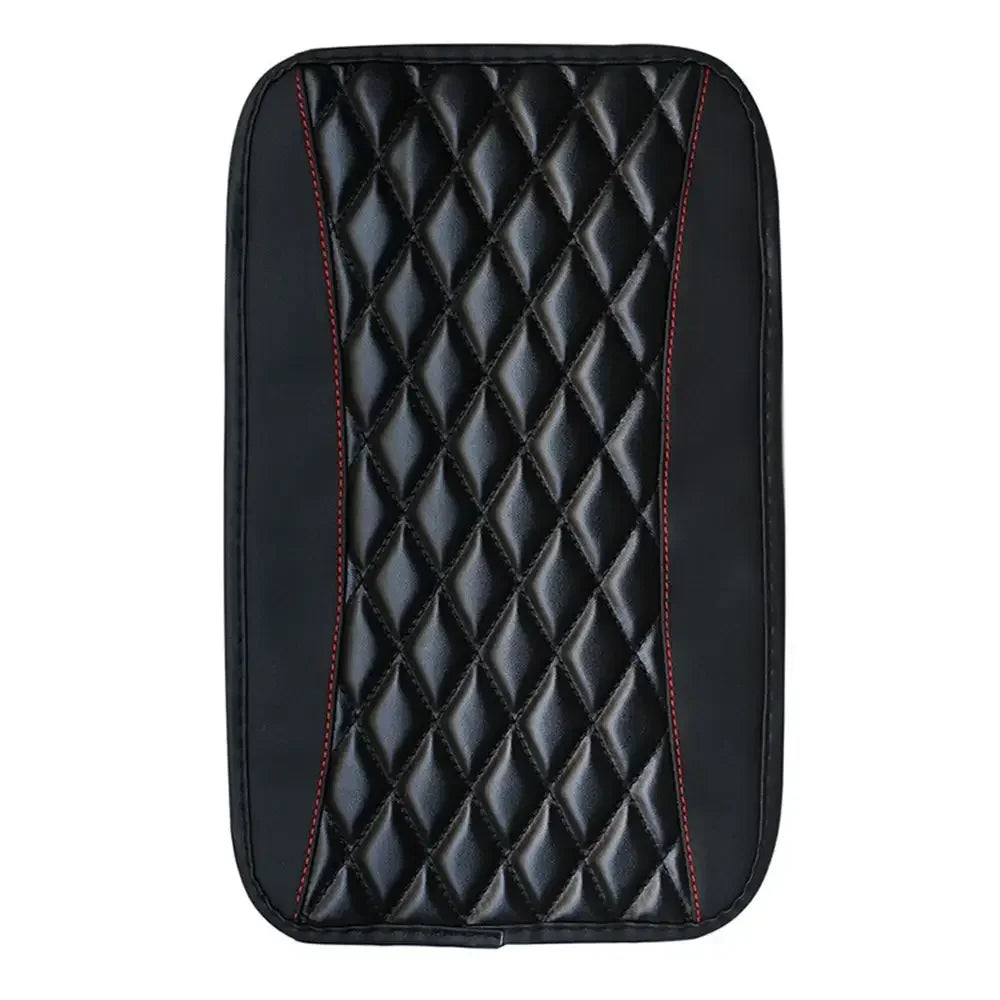 Black quilted armrest protector pad for universal car use