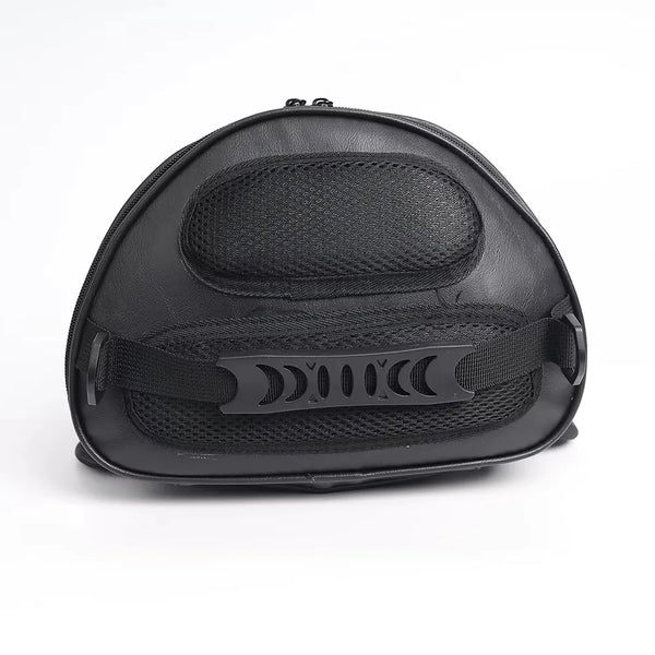 Black durable motorcycle tail bag designed for sport luggage.