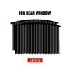Two black magnetic car window sun shades for rear windows.