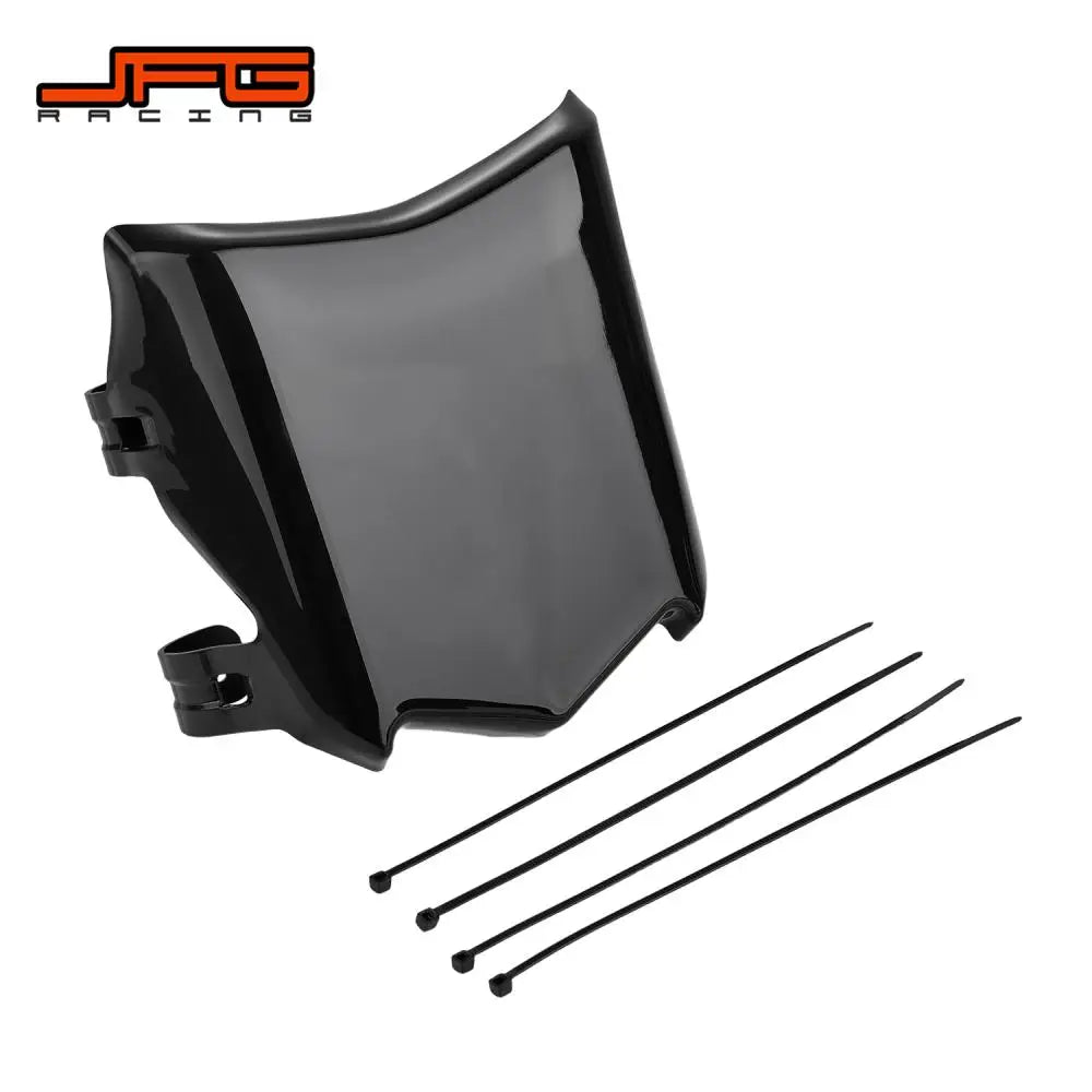 Black motorcycle number plate cover for electric bikes with mounting pins