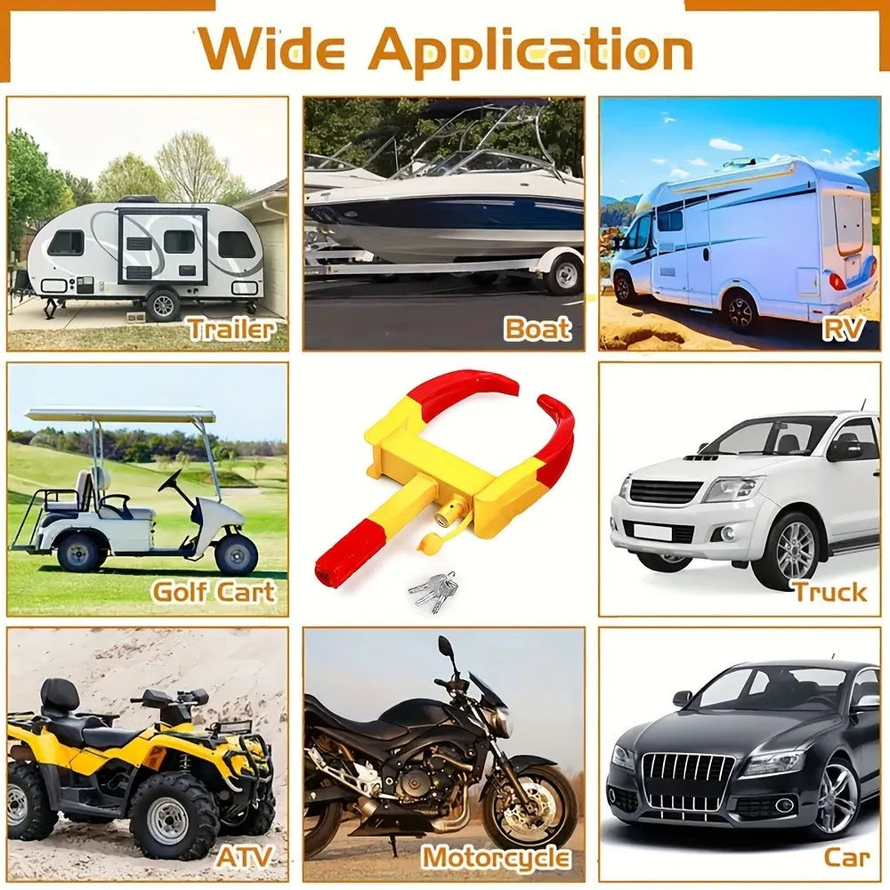 A collection of various products including a trailer, boat, RV, golf cart, truck, golf cart, motorcycle, and car.