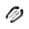 Carbon fiber motorcycle brake clutch lever hand guards with aluminum tips