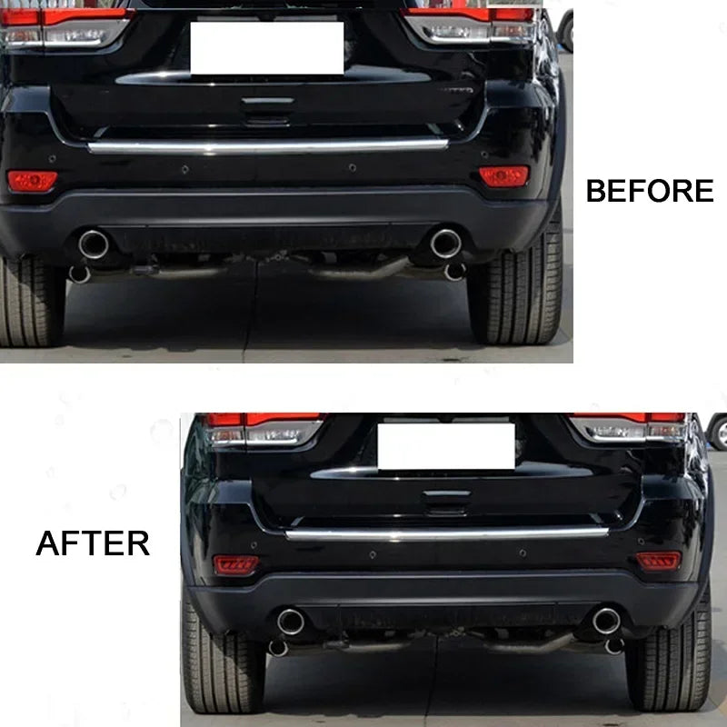 مقارنة قبل وبعد لأضواء المصد الخلفي الثنائي LED لسيارة جيب أو SUV