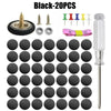 Black 20 pieces of car roof interior trim clip fasteners with screw caps