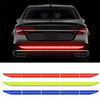A set of five reflective car safety stickers in red, yellow, and blue for vehicle safety.