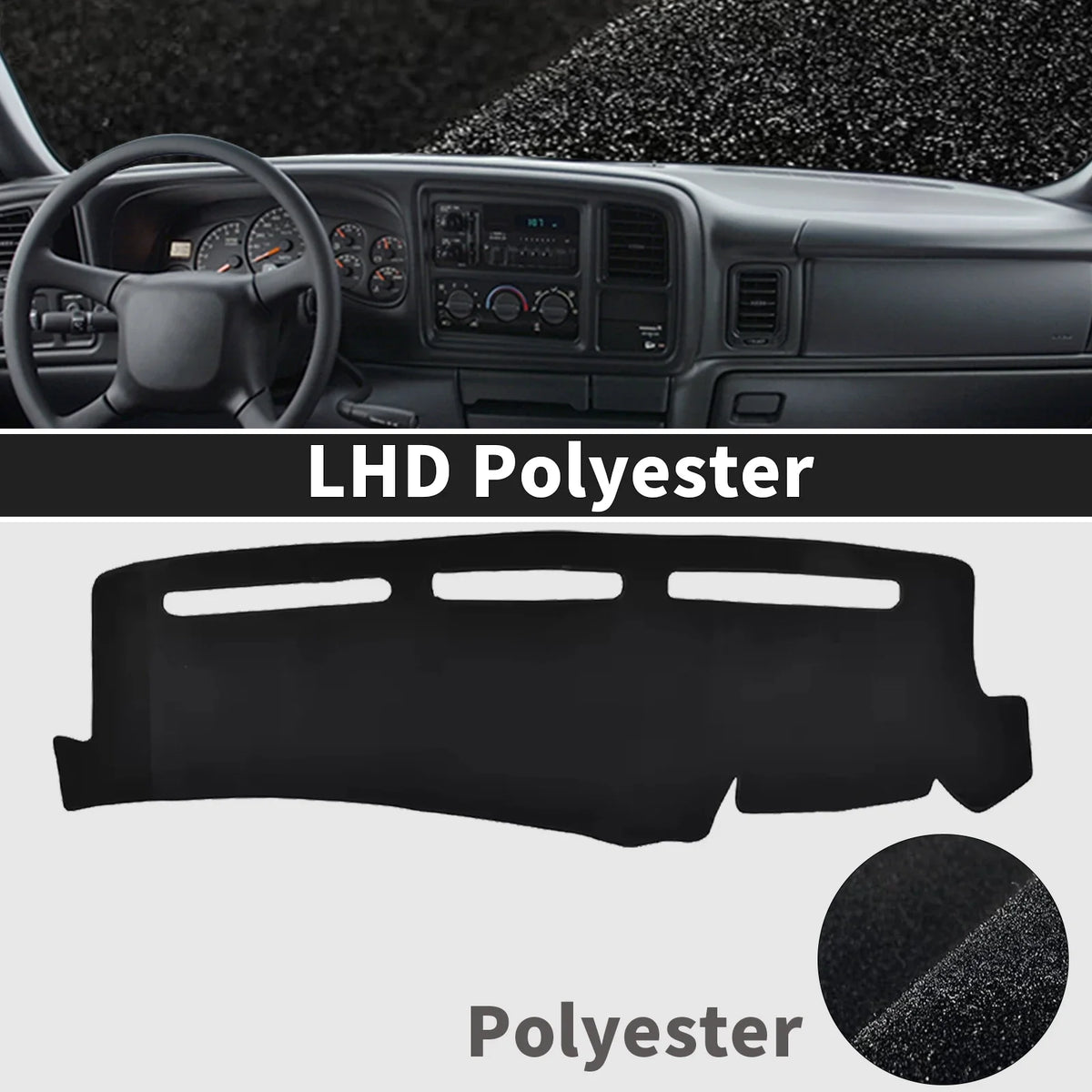 Pare-soleil LHD en polyester pour tableau de bord de Chevrolet Silverado