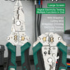 A set of Tuosen Folding Digital Wire Stripper tools in green and silver, displayed against a gray background.
