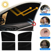 Magnetic car window sunshade with various protection features including privacy, insect defense, and sun blocking.