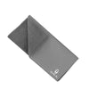 A gray multi-sided coral fleece drying towel set folded and displayed.