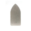 Graue Präzisionsdiamant-Schleif- und Poliermatte mit länglicher, konischer Form.