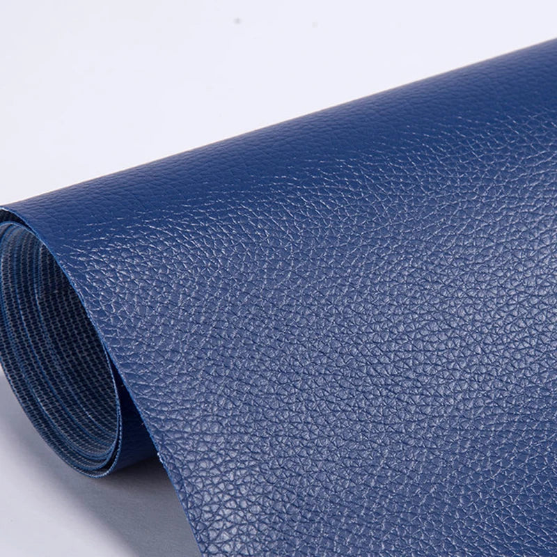 Parche de cuero PU azul oscuro para reparar sofás y bolsos