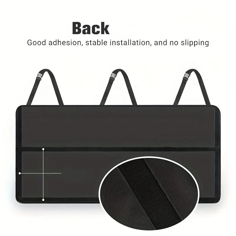 Schwarze universelle Kofferraumtasche für Autos mit Klebefläche für stabile Montage