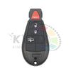 A black smart remote car key fob with a panic button and various lock icons.