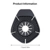 Black car wiper arm protective pads with a textured surface and a central opening.