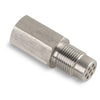 A silver mini oxygen catalyst sensor with a threaded connector and multiple electrical pins.