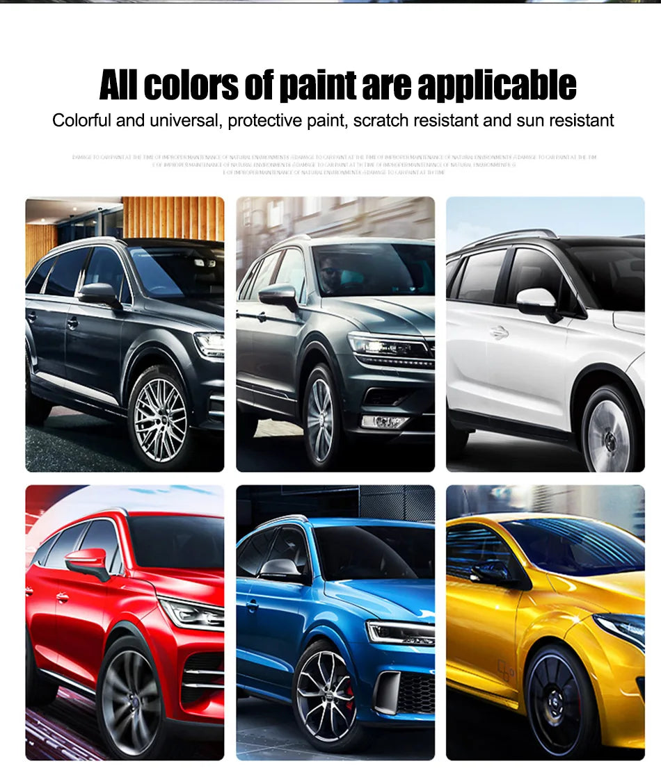 A collection of various colored cars showcasing the applicability of paint protection coatings.