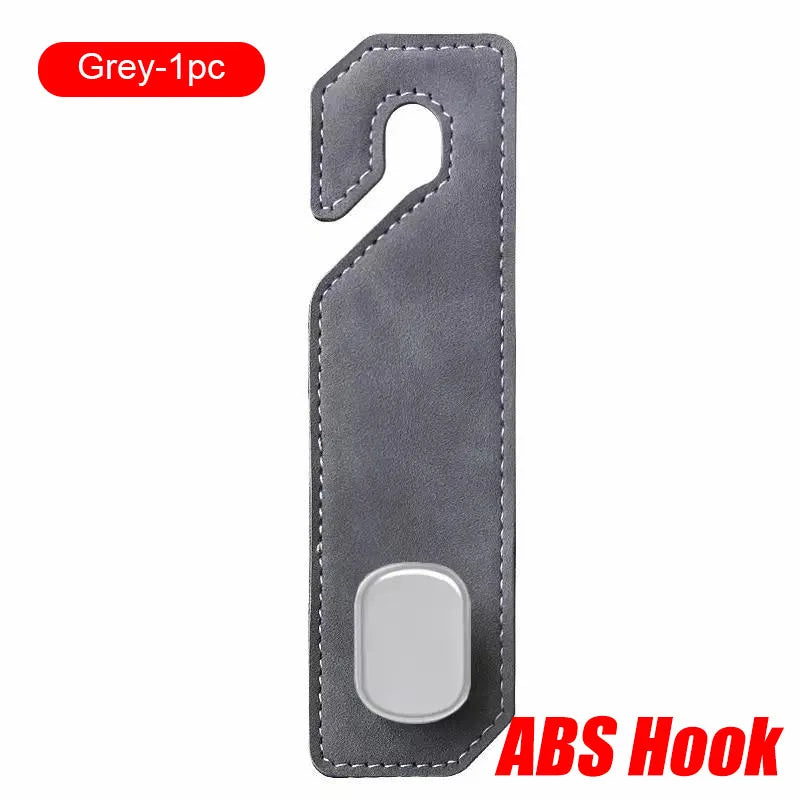 A grey ABS hook designed for car seat back storage.
