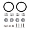 Set of black billet aluminum quick release fasteners for bumpers and panels