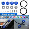 Set of aluminum bumper fixation clips and rings in various sizes and colors for auto repair