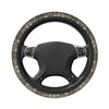 Steering wheel covered in camouflage patterned material