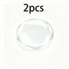 Two crystal clear ignition button protectors shown on a white background.