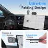 Ultra-thin folding design magnetic phone holder for car mount shown in a car interior context