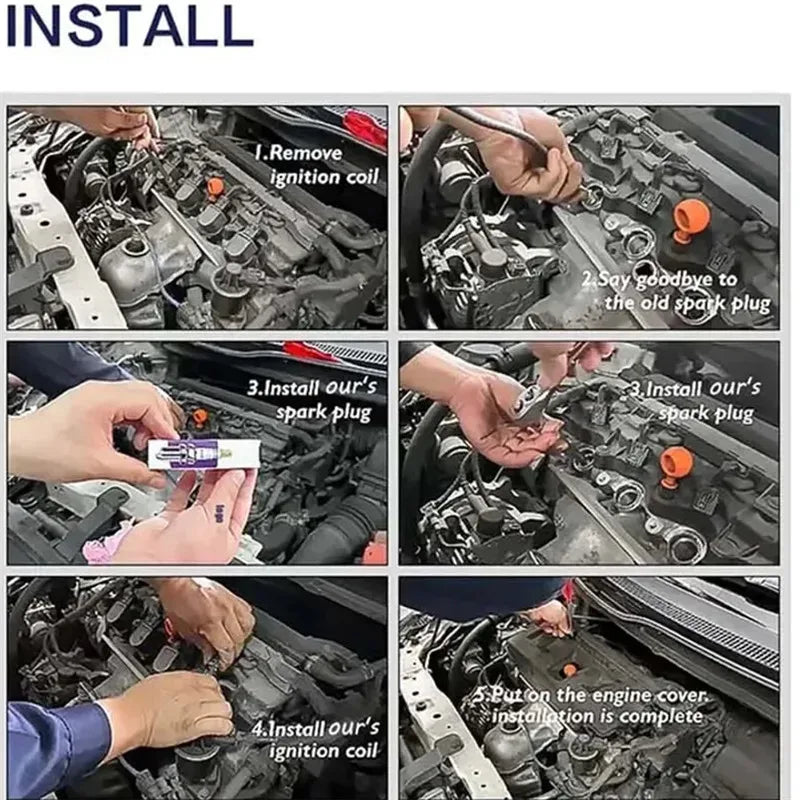 Guía paso a paso para instalar o quitar bobinas de encendido en el motor de un coche.
