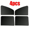 Four black magnetic car window sunshades are displayed.