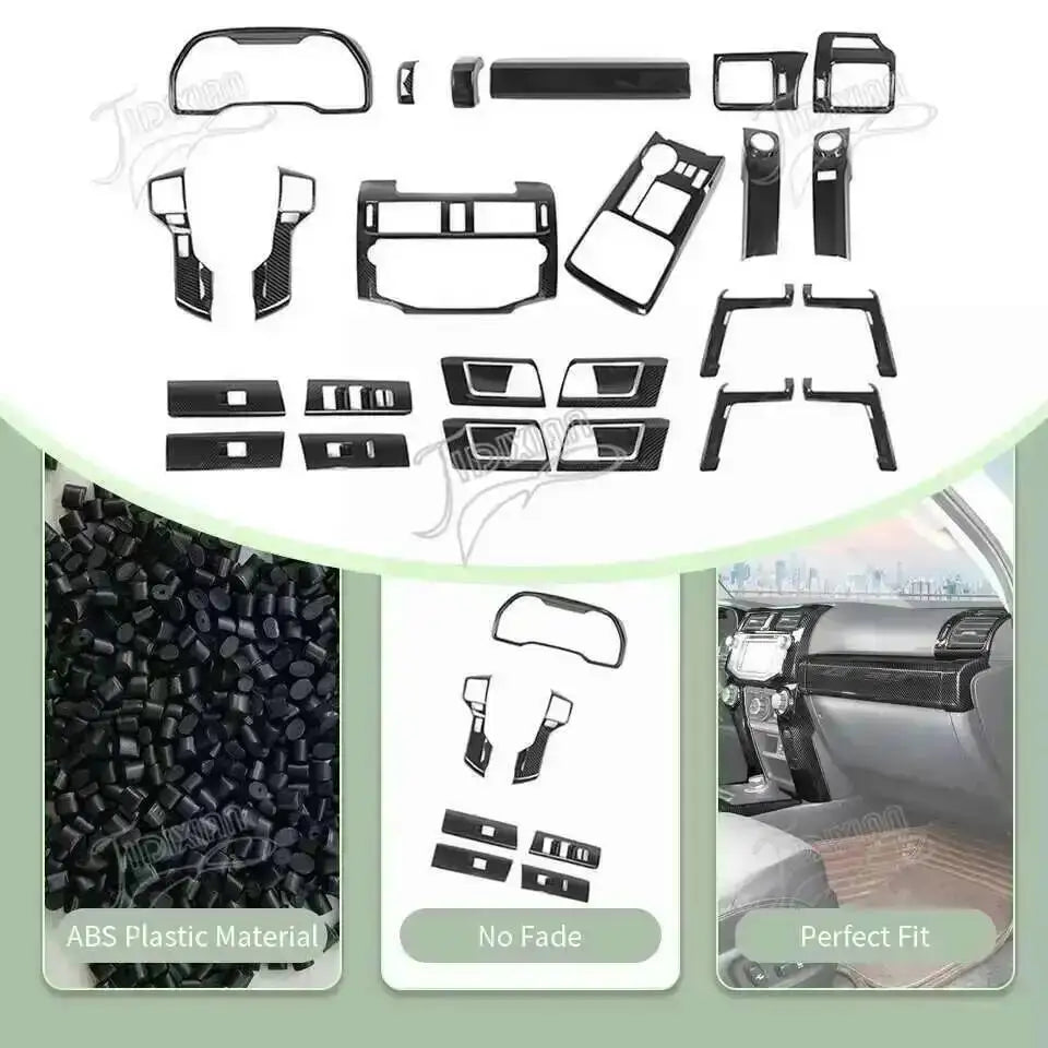 Set of carbon fiber grain interior and exterior decoration parts for Toyota 4Runner