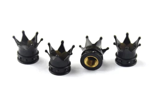 Un jeu de bouchons universels noirs pour valves de voiture
